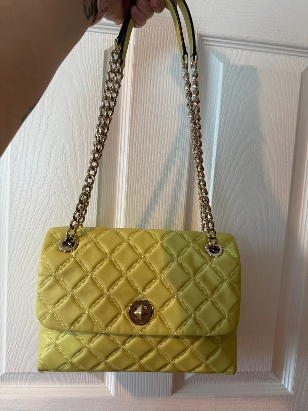Kate Spade Natalia Medium flap Shoulder Bag Frosty Lime